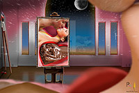 Pencil Pixels February 08 Calendar cover - Night falls...on Amy