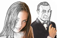 007 and Internet Girl - PencilPixels.com