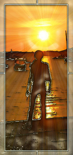 PencilPixels One-Click Stained Glass Photoshop Action with Lights Action added