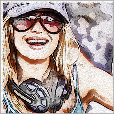 Pencil Pixels - Watercolor Panel