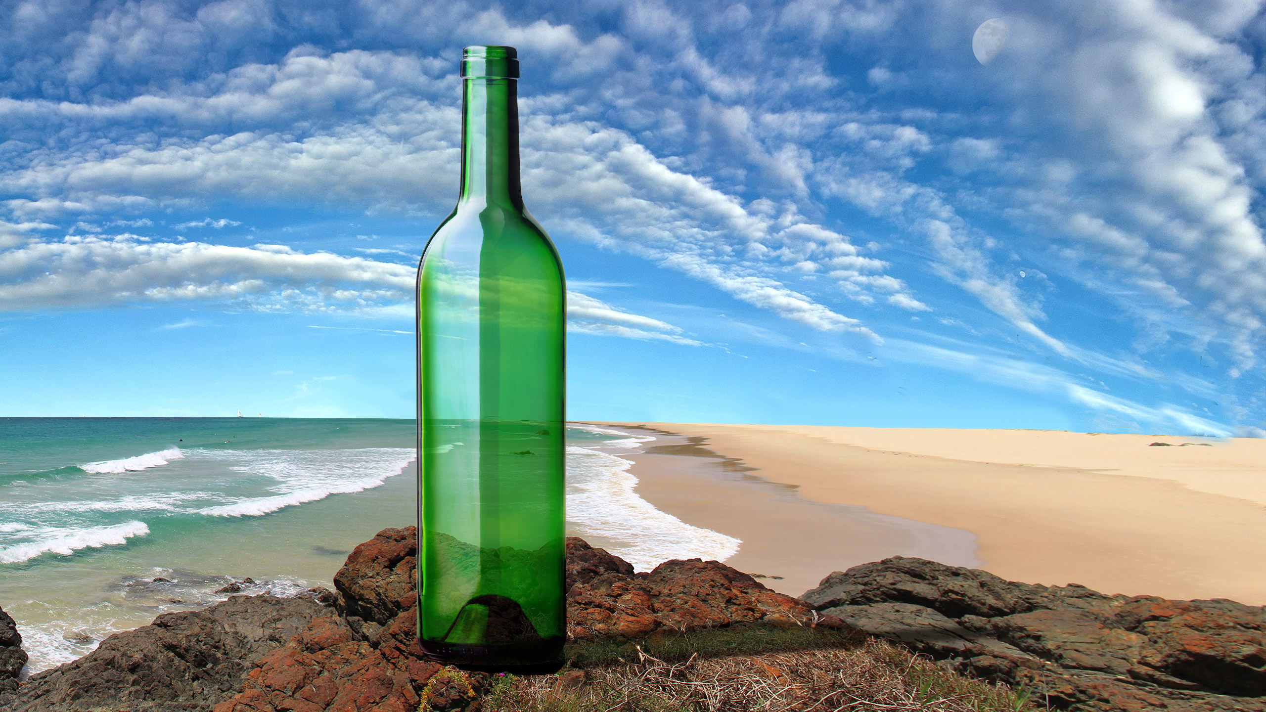 Pencil Pixels - Panarama as I left the beach