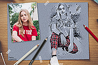 Pencil Pixels - Anna at Cambridge