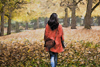 Pencil Pixels a-walk-in-fall-made-of-leaves-and-branches