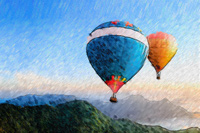 Pencil Pixels escaping-with-just-enough-hot-air-to-make-it-believable