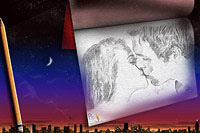 Pencil Pixels February 2013 Calendar cover Photoshop Scripts -Cherished moment.