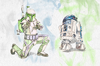 Pencil Pixels the-light-and-dark-side-of-the-force-that-is-always-with-you