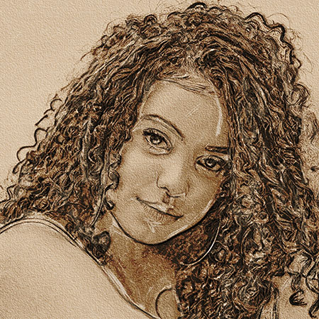 Hard Brown Pencil on Coffee board