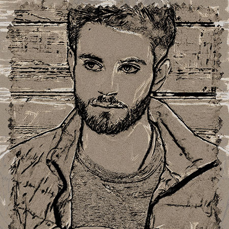  Charcoal on Cardboard