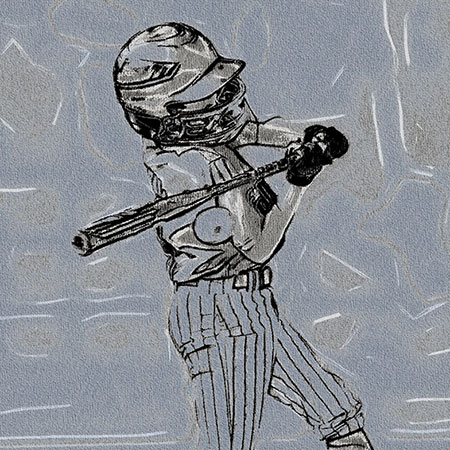 Charcoal on Blueboard