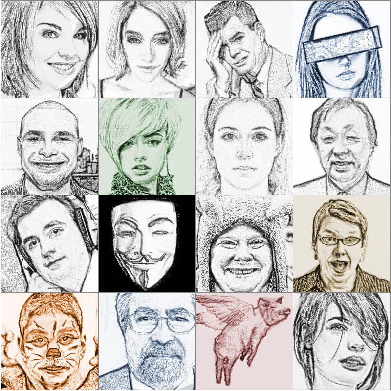 Pp Video Pencil effect developed for social media icons
