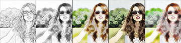 Pencil Pixels - Pencil Shade Multifile Script