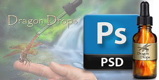 Pencil Pixels Dragon Drops for Photoshop
